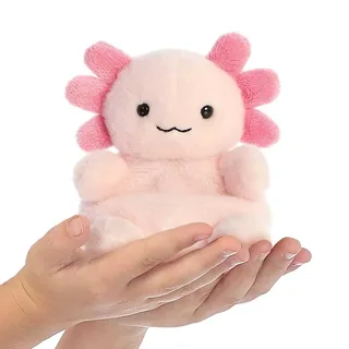 Palm Pals Serie - Axolotl Knuffel - 13 cm - Zacht Materiaal fra Aurora i Lyserød – produktbillede 5 af 6