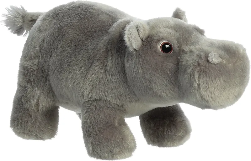 Pluche dieren knuffel nijlpaard - 14 x 27 cm - Knuffeldieren - nijlpaarden - speelgoed by Aurora in Multicolour – product photo