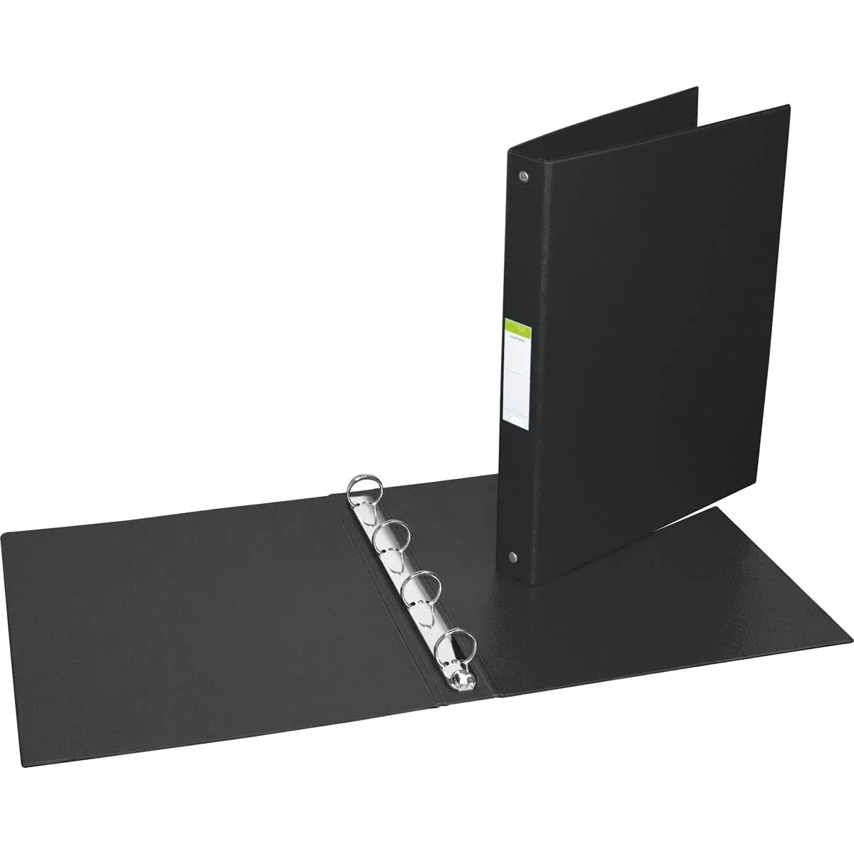 Ringmap voor ft A4, 4 ringen van 25 mm, uit PVC, zwart de Aurora – photo produit