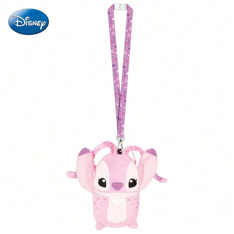 Disney 1 stuk Angel pluche halskoordtasje officieel gelicentieerd schattig zacht pluche film- en anime-randartikel hangend opbergtasje voor telefoon cadeau van Disney – productfoto