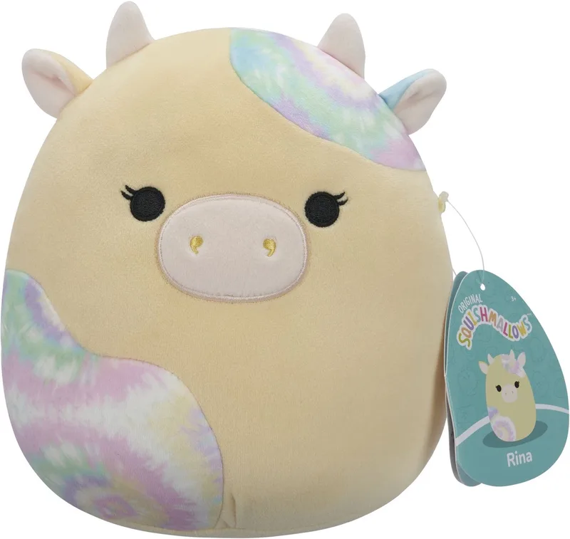 Squishmallows - Little Plush (Rina - Yellow Cow W/Tie Dye Spots) - 19cm Plush van Jazwares in Meerkleurig – productfoto