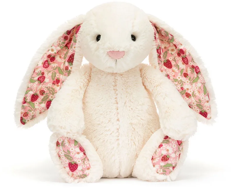 Knuffels - Blossom Cream Bunny Berry - Konijn - 31 cm - Met extra dikke luxueuze vacht - Knuffel voor alle leeftijden de Jellycat en Blossom Cream Bunny Berry (Crémewit) – photo produit