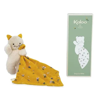 Carre Douceur - Knuffeldoekje - Kat - Geel van Kaloo in Kat Geel – productfoto 5 van 6