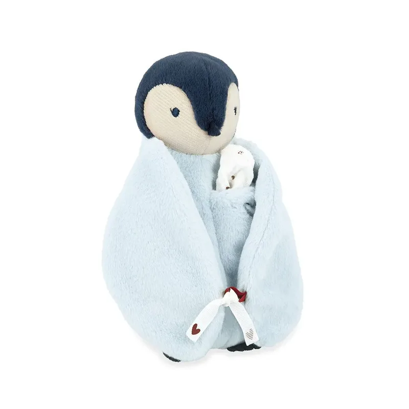 Complices – Pinguin - Knuffel doek fra Kaloo i Blå – produktbillede 2 af 6