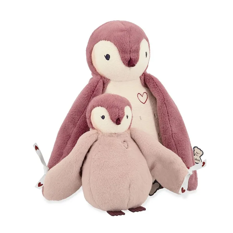 Complices – Pinguin met kusjesdoek van Kaloo in Roze – productfoto 2 van 6