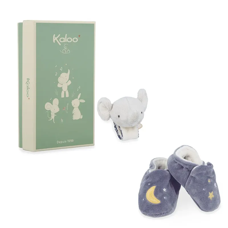 Geluidsarmband & Pantoffels Olifant Knuffel de Kaloo – photo produit 6 sur 6