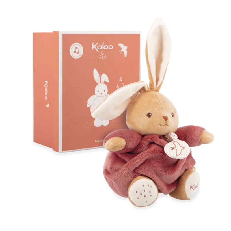 patapoouf - Knuffel - Muziekknuffel - Bordeauxrood - Konijn van Kaloo in Bordeaux Konijn – productfoto 1 van 3