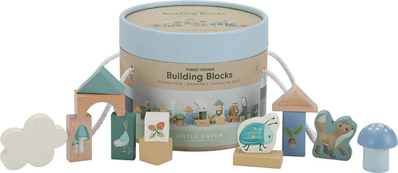 Bouwblokken - Forest Friends FSC de Little Dutch en Bleu – photo produit