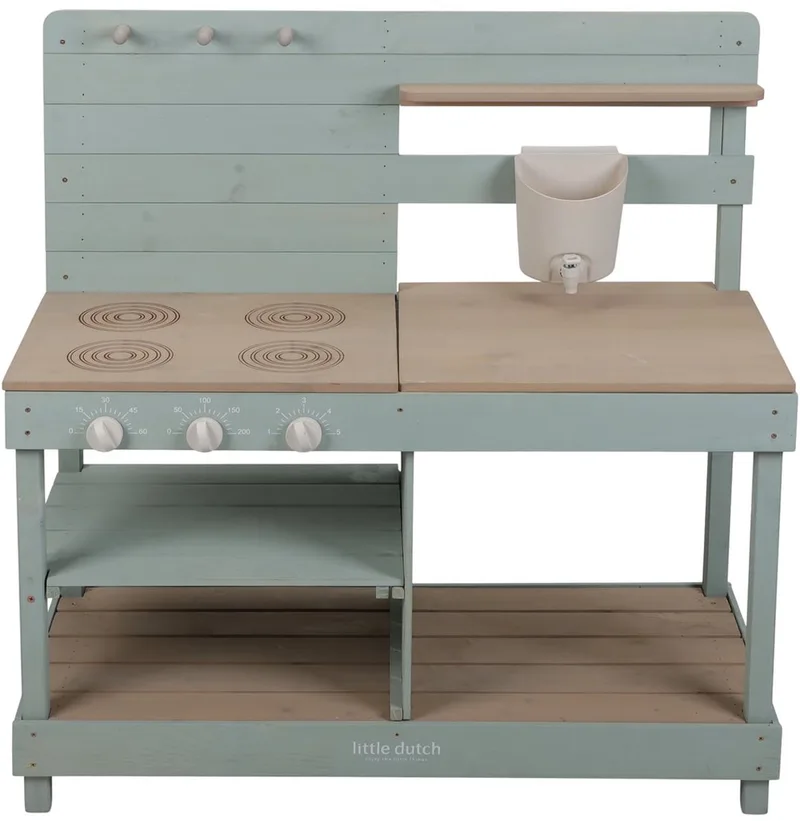 Buitenkeuken – Houten Speelkeuken by Little Dutch in Green – product photo