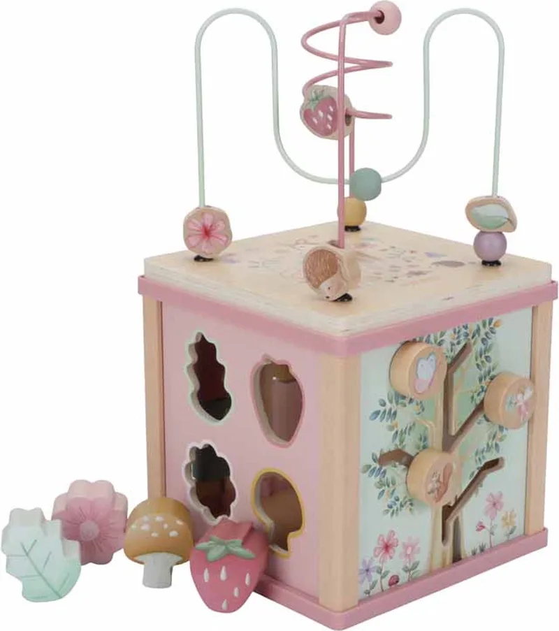 Houten Activiteitenkubus - Fairy Garden FSC by Little Dutch in Multicolour – product photo