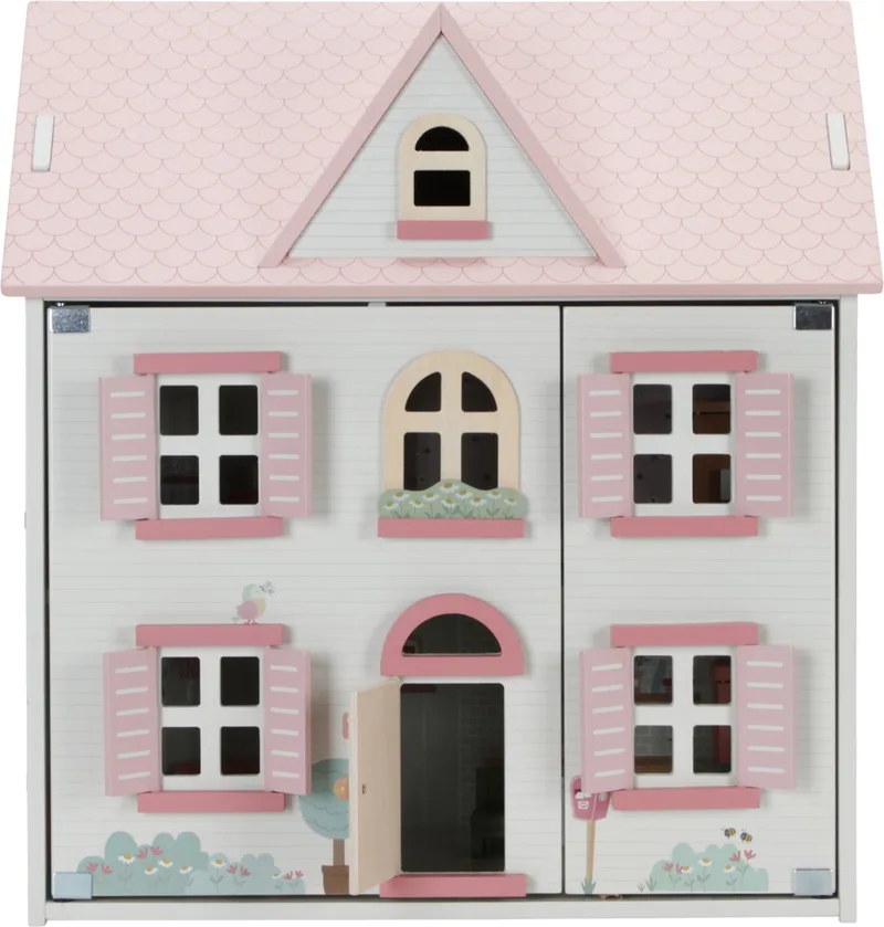 Houten Poppenhuis - 48.80 cm hoog - FSC von Little Dutch in Lichtroze – Produktfoto