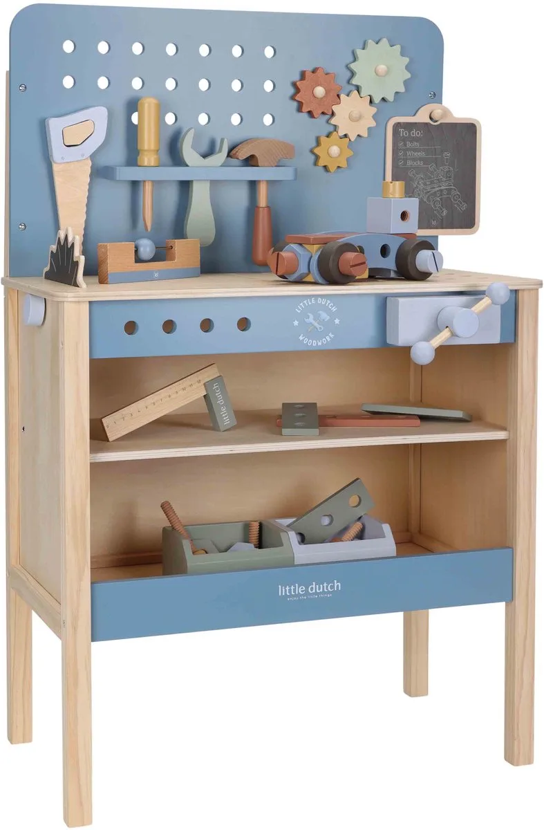 houten werkbank speelgoed voor kinderen. by Little Dutch in Multicolour – product photo