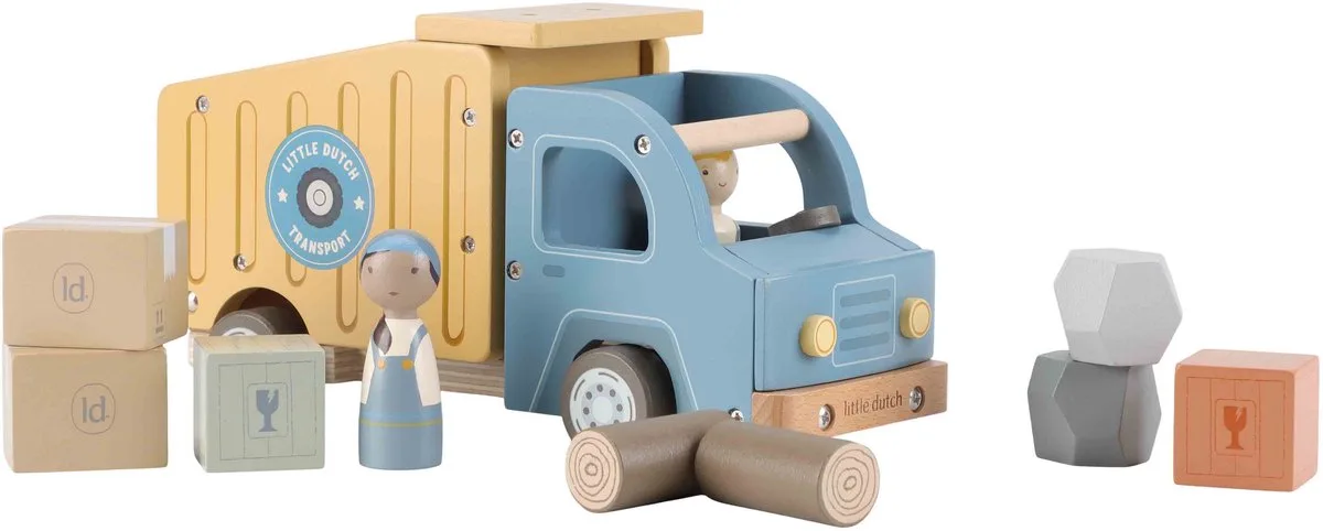 kiepwagen houten speelgoed FSC gecertificeerd. van Little Dutch in Meerkleurig – productfoto