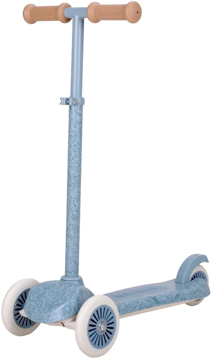 Kinderstep - Step met 3 wielen - 3 - 6 jaar - Hoogte verstelbaar stuur - Blauw van Little Dutch in Blauw – productfoto