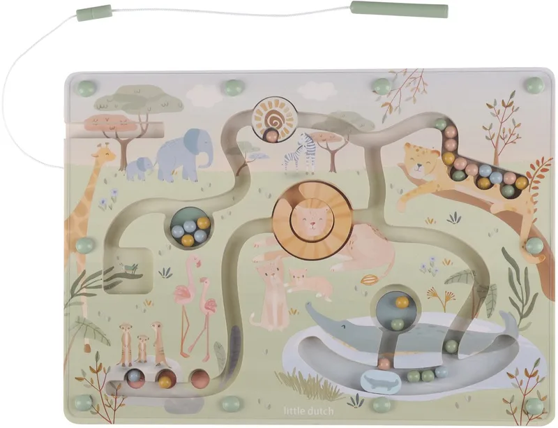 Magnetisch doolhof FSC - Safari Friends de Little Dutch en Vert – photo produit
