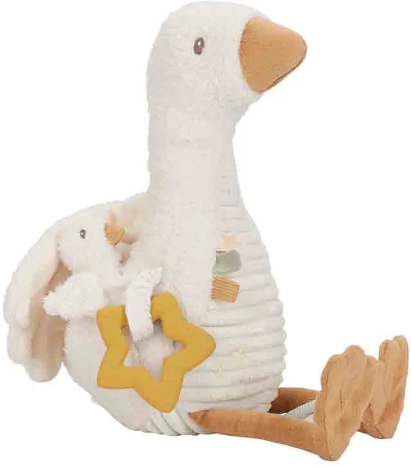Newborn Naturals Activiteitenknuffel Little Goose de Little Dutch en Multicolore – photo produit