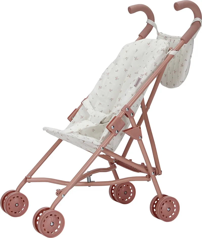 Poppenbuggy - White Meadows - Roze från Little Dutch i Metalen poppenbuggy oud – produktbild