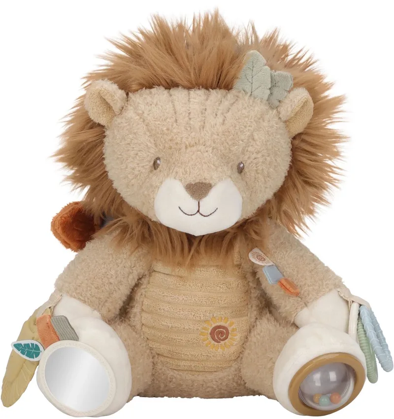 Safari Friends Activiteitenknuffel Leeuw van Little Dutch in Beige – productfoto