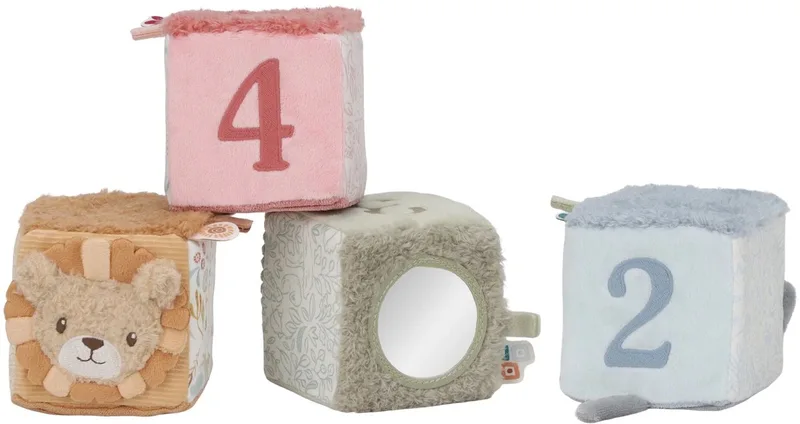 Safari Friends Zachte Blokkenset de Little Dutch en Multicolore – photo produit