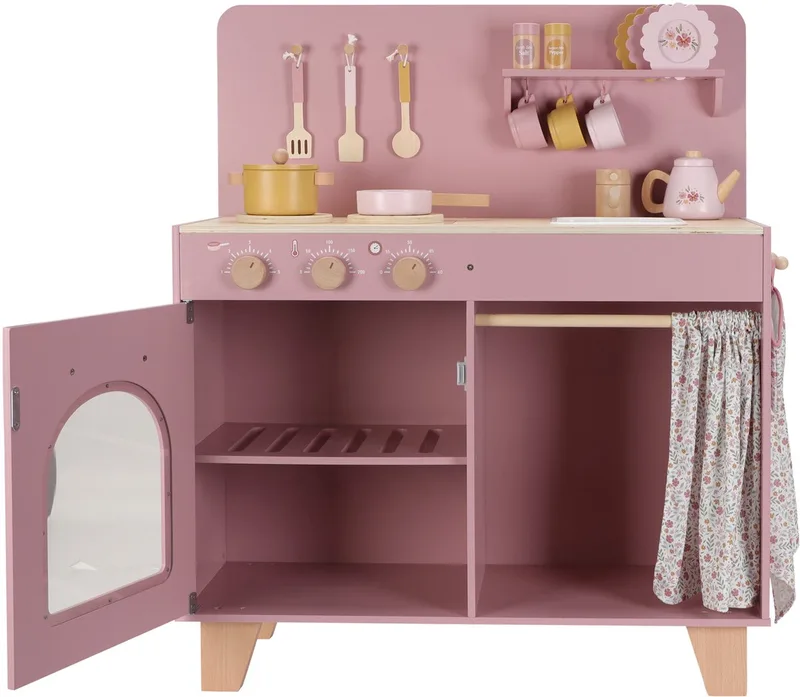 Speelkeuken - Hout - Pink de Little Dutch en Rose – photo produit