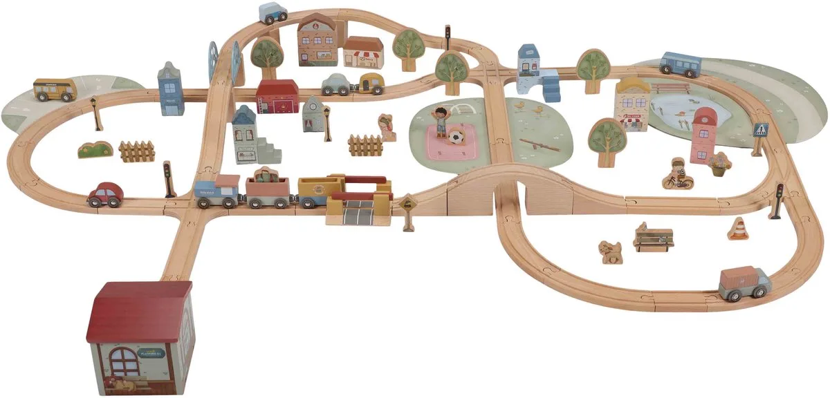 Treinbaan XL - FSC hout van Little Dutch in Meerkleurig – productfoto