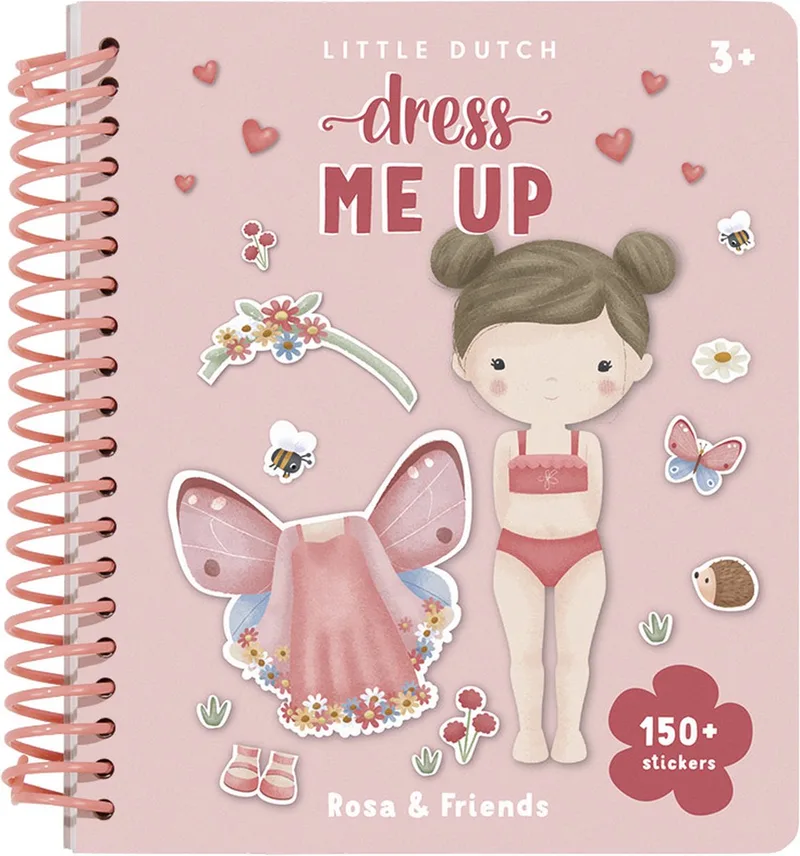 Waterkleurboek - Jim & Friends - Herbruikbaar - Water Magic - Met hervulbare waterpen - Knutselen - Speelgoed kinderen - Voor meisjes en jongens de Little Dutch en Rosa Dress me up boek – photo produit