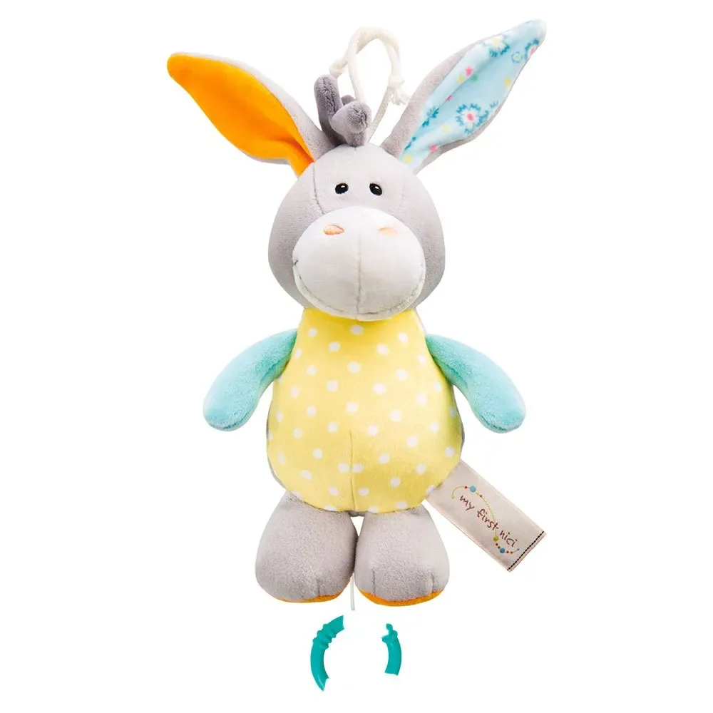 Muziekdoos Ezel Op Kopkaart Teddybeer 18 Cm de NICI – photo produit