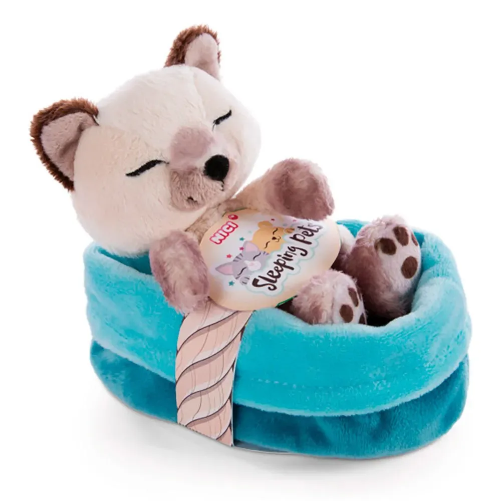 Slapende Huisdieren Kitten Siamees Kat In Mand Teddy 12 Cm by NICI – product photo