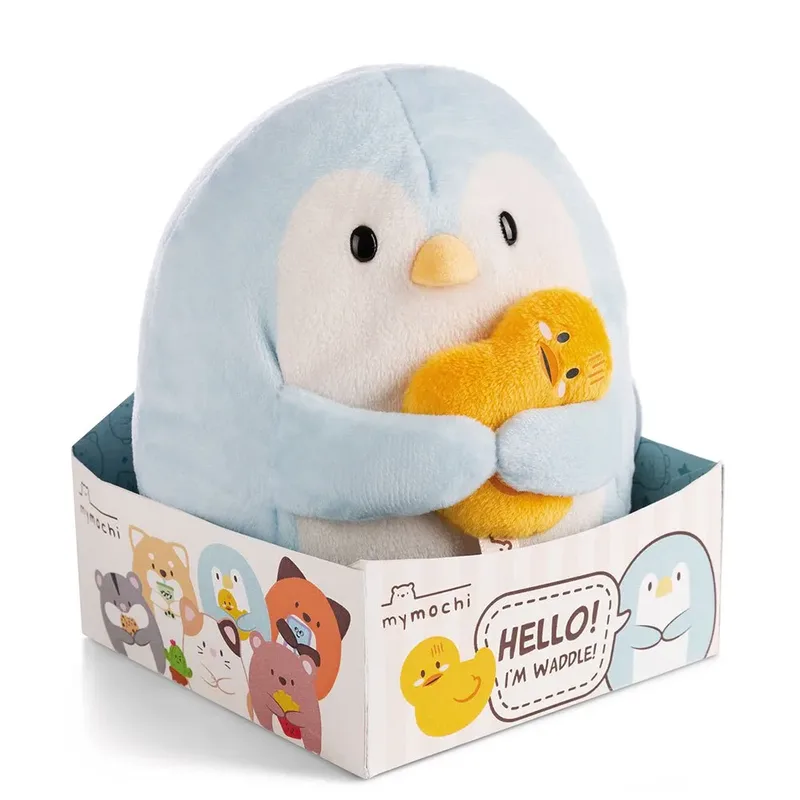 Waggelende Pinguïn Met Eend In Cadeaudoos 11x12x6.5 Cm 16 Cm van NICI – productfoto 2 van 2