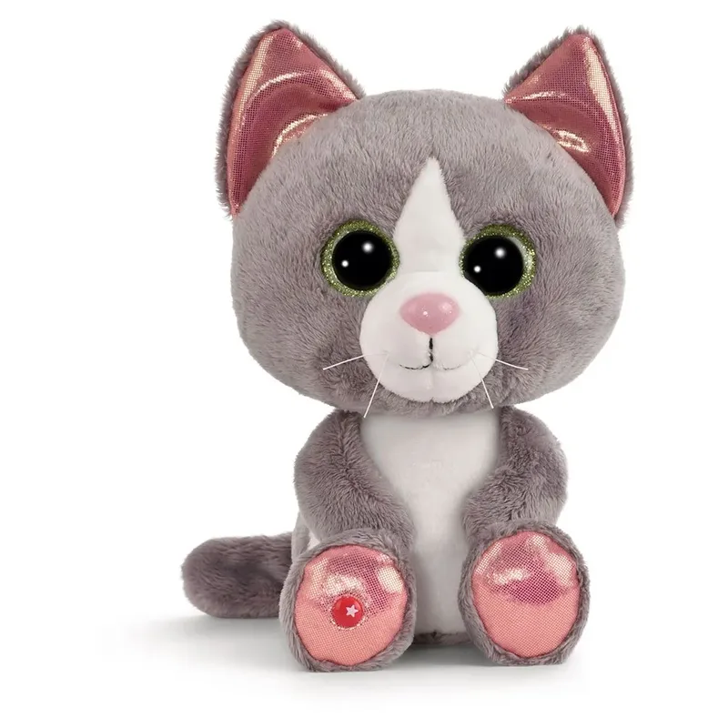 Zachte Glubschis Grijze Kat Felinja Hangende Knuffel 25 Cm van NICI – productfoto 1 van 5
