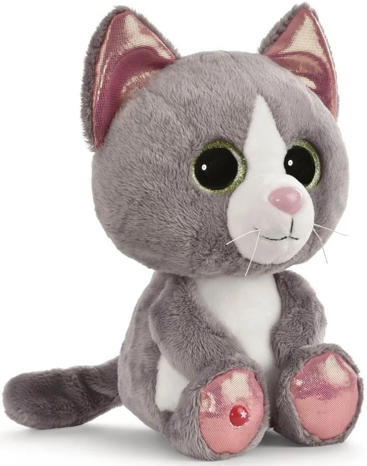 Zachte Glubschis Grijze Kat Felinja Hangende Knuffel 25 Cm van NICI – productfoto 2 van 5
