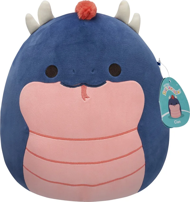 Cian - Navy Basilisk W/Coral Belly 30cm pluche van Squishmallows in Blauw – productfoto