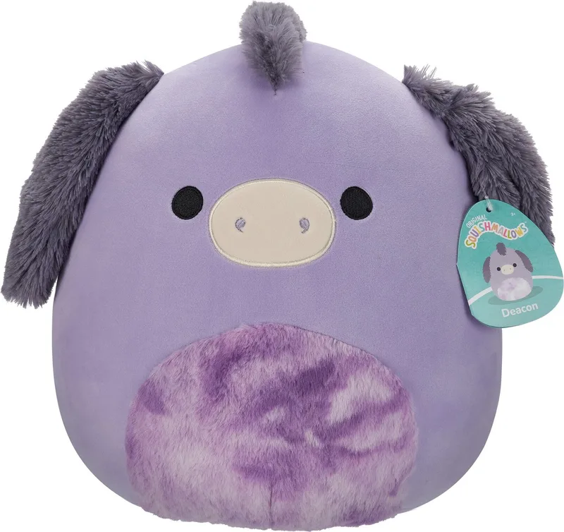 Deacon Purple Donkey W/Tie-Dye Belly 30cm Plush by Squishmallows in Purple – product photo