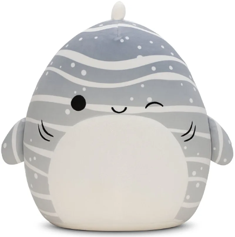 Grijze Haai Pluche Knuffel 20 cm van Squishmallows in Sachie – productfoto