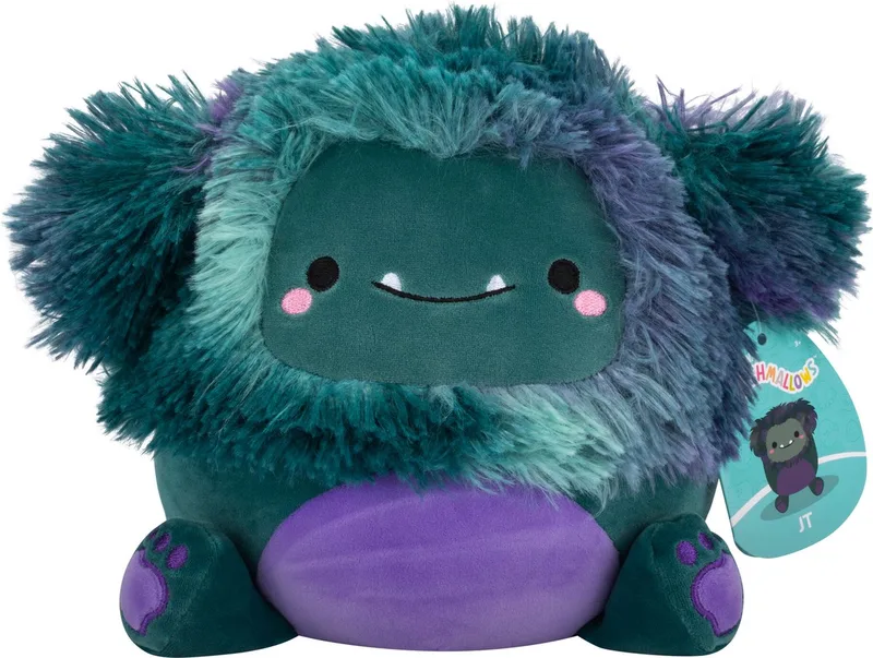 JT - Dark Teal Bigfoot W/Purple Belly 19cm pluche van Squishmallows in Groen – productfoto