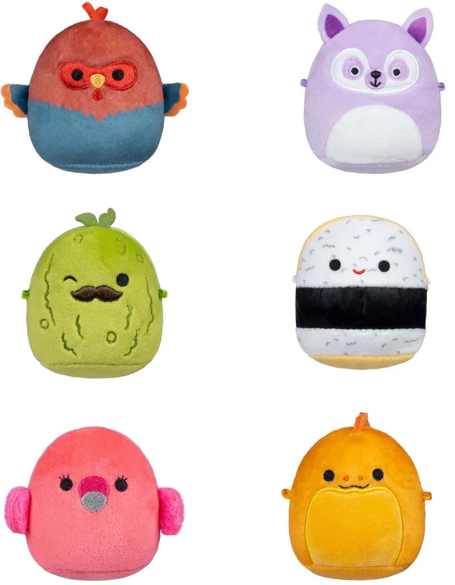 knuffel pluche micromallows 6-pack pluche speelgoed. van Squishmallows in Meerkleurig – productfoto