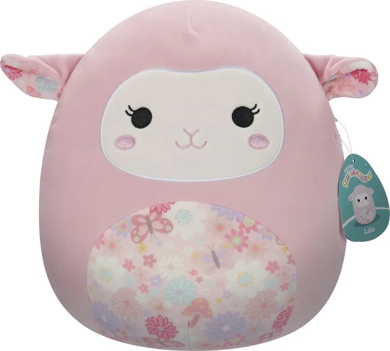 Lala Pink Lamb W/Floral Ears and Belly 30cm Plush van Squishmallows in Roze – productfoto
