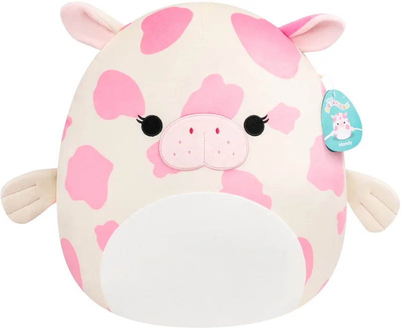 Large Plush 40cm Mondy - Hot Pink And White Sea Cow van Squishmallows in Meerkleurig – productfoto