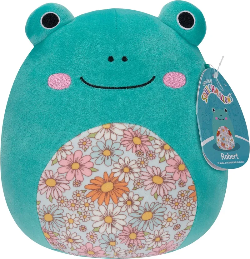 Robert - Aqua Frog W/ Floral Belly 19cm Plush van Squishmallows in Turquoise – productfoto