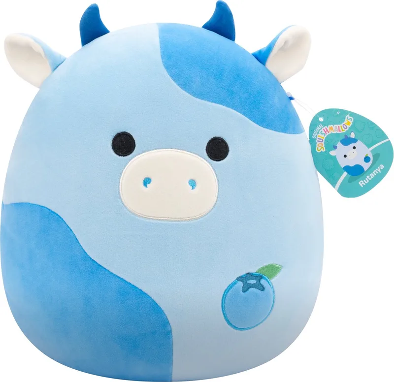 Rutanya - Blueberry Cow 30cm pluche van Squishmallows in Blauw – productfoto