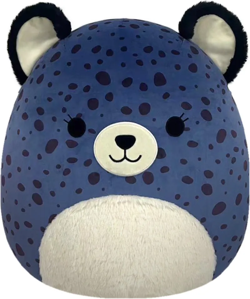 Spotts - Navy Blue Cheetah W/Fuzzy Belly and Black Spots 50cm pluche van Squishmallows in Blauw – productfoto