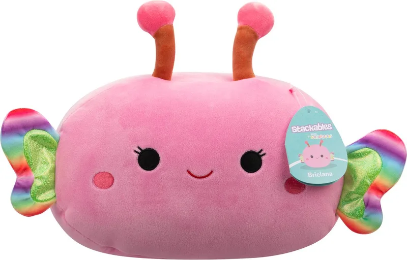 Stackables - Brielana - Pink Butterfly W/Gradient Wings 30cm pluche van Squishmallows in Rose – productfoto