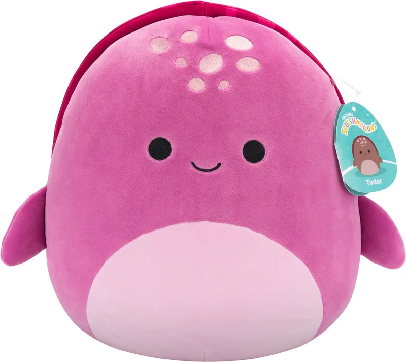 Tudor - Maroon Leatherback Turtle 30cm pluche van Squishmallows in Roze – productfoto