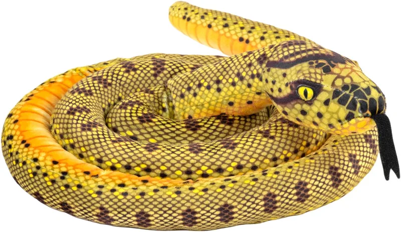 Anaconda knuffel slang - 152 cm - reptielen knuffeldier by Wild Republic in Yellow – product photo