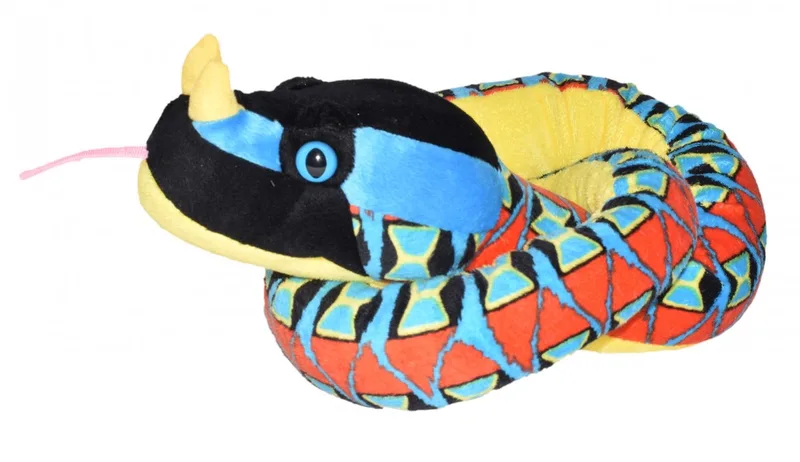Knuffel Neushoorn Pofadder 137 Cm Zwart/blauw från Wild Republic i Svart – produktbild