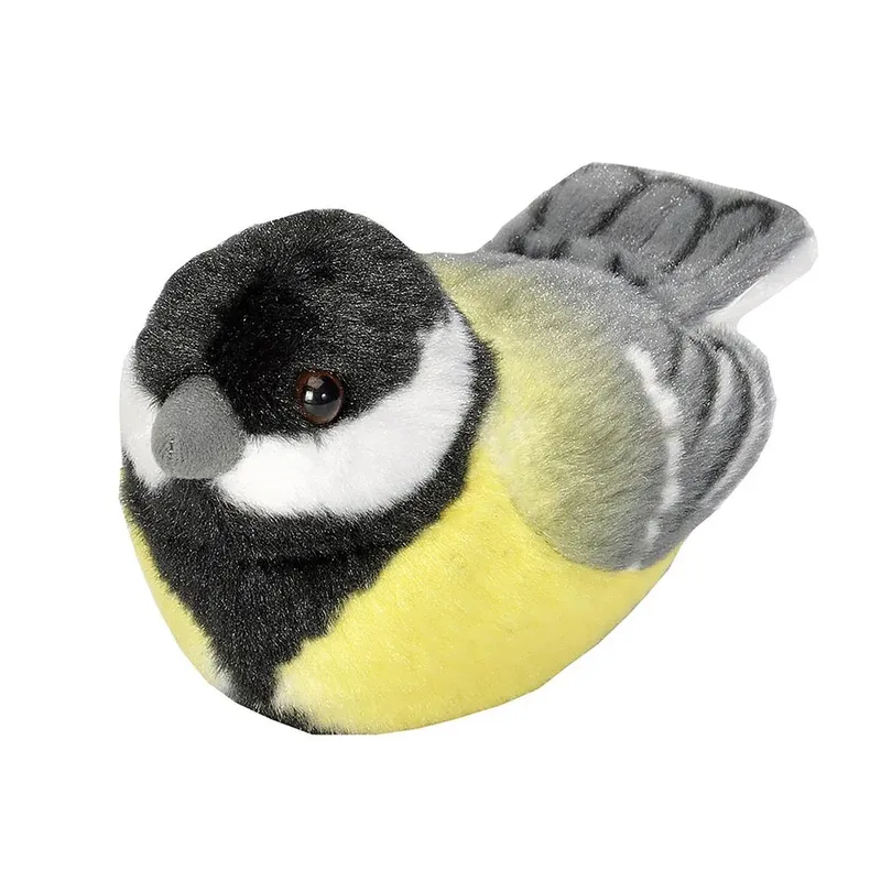 Knuffelvogel Koolmees Met Geluid 18 Cm fra Wild Republic – produktbillede