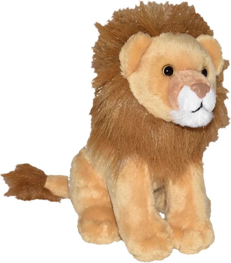 Leeuwen knuffel met geluid - Pluche safari dier van 20 cm de Wild Republic en Marron – photo produit
