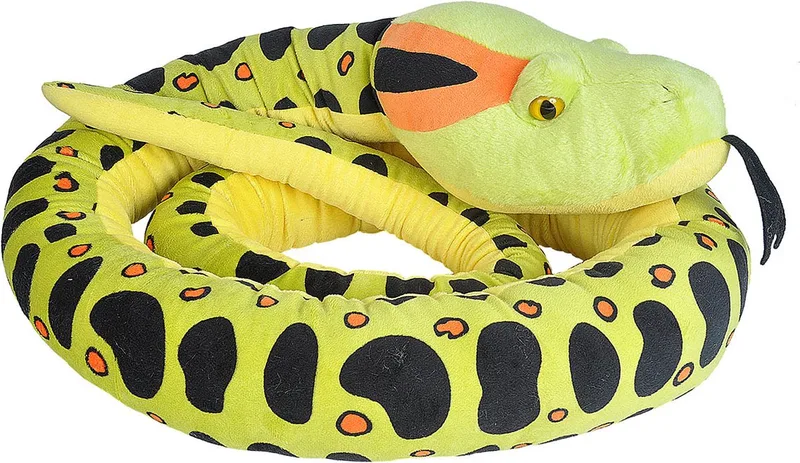 Pluche anaconda - knuffeltje - 280 cm - slangen knuffels - wilde dieren by Wild Republic in Green – product photo