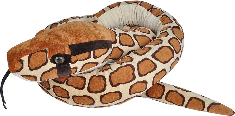 Pluche birmese python - knuffeltje - 280 cm - slangen knuffels - wilde dieren von Wild Republic in Beige, Braun – Produktfoto