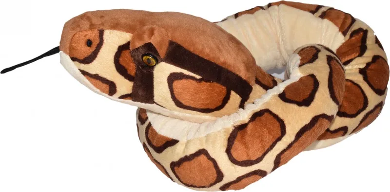 Pluche birmese python slang - knuffel dier - 137 cm - reptielen - slangen by Wild Republic in Donkerbruin – product photo